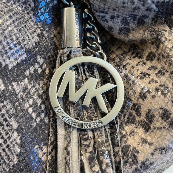 VINTAGE MICHAEL KORS - Faux Snakeskin / Slouchy Hobo Bag - Boho Chic - Picture 5 of 10